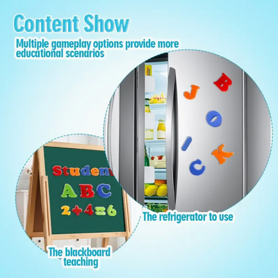 Alphabet with Magnetic Letters and Numbers