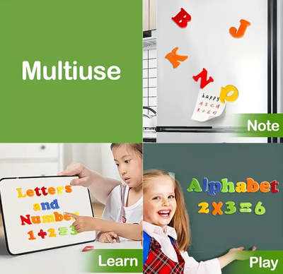 Alphabet with Magnetic Letters and Numbers
