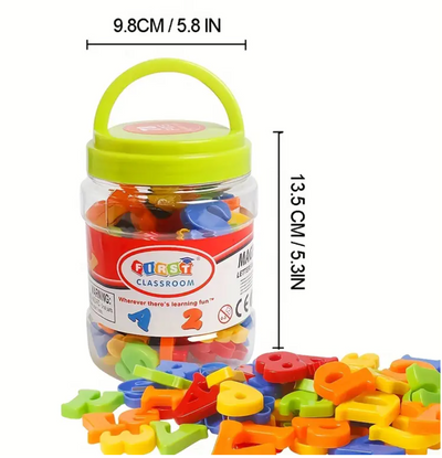 Alphabet with Magnetic Letters and Numbers