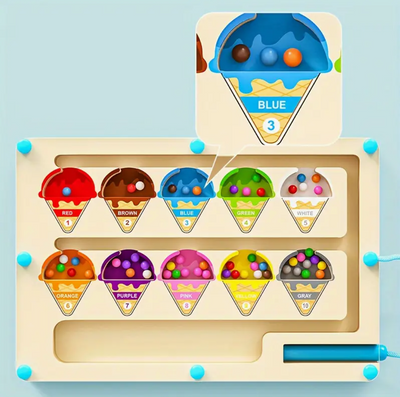 Magnetic Ice Cream Maze Puzzle Toy