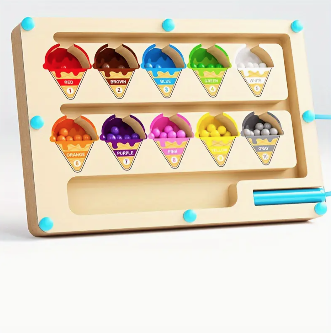 Magnetic Ice Cream Maze Puzzle Toy
