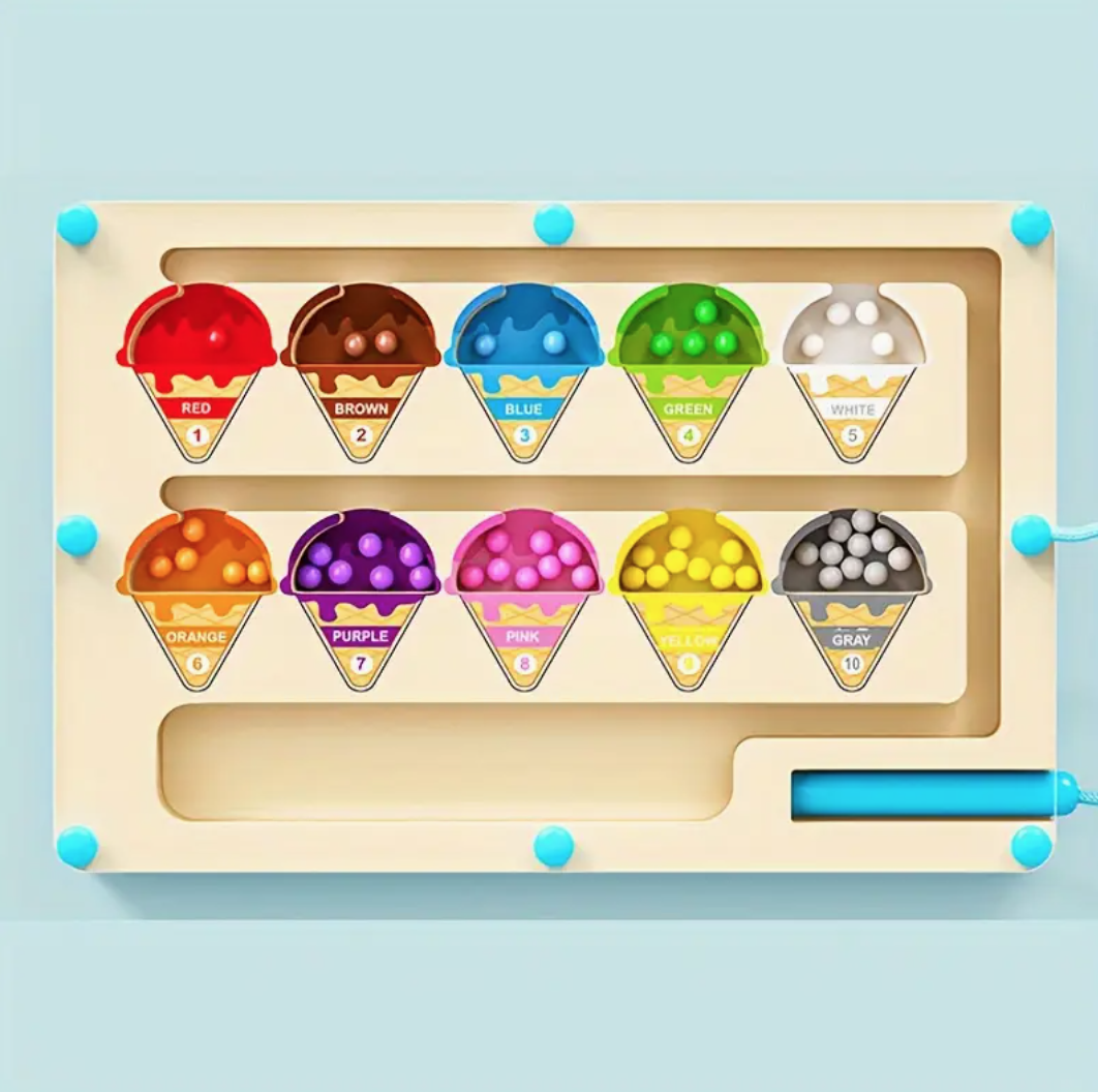 Magnetic Ice Cream Maze Puzzle Toy