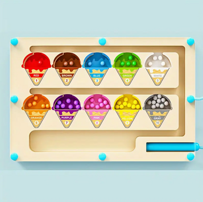Magnetic Ice Cream Maze Puzzle Toy
